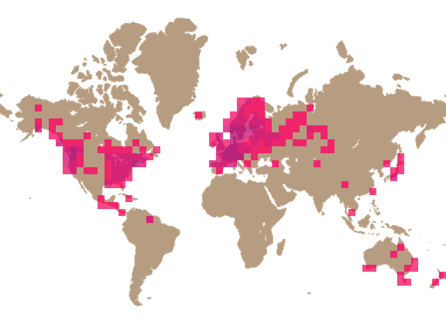Violet webcap (Cortinarius violaceus) distribution info