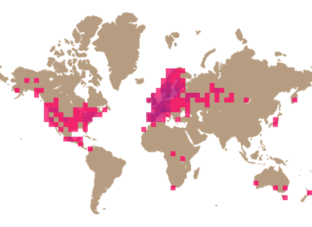 Wood mushroom (Agaricus sylvicola) distribution info